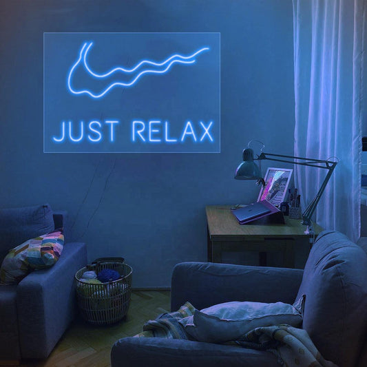 'Just Relax' LED Neon Sign