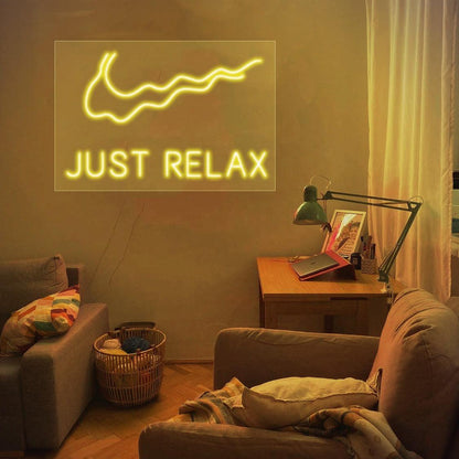 'Just Relax' LED Neon Sign